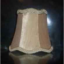 Luxurious Gold Scallop Silk Clip-On Lamp Shades - Adrianas Specialty Lamp Shades