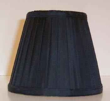 Luxury Black Silk Pleat Gold Lined Lampshades - Adrianas Specialty Lamp Shades