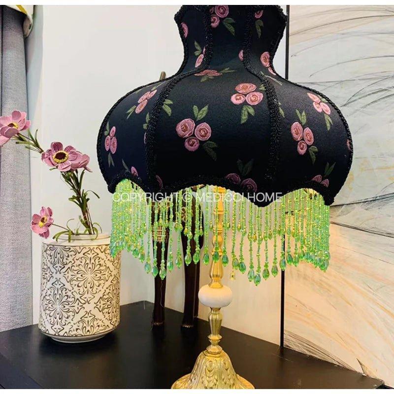 MDC822 - Home Rococo Rose Floral Jacquard Lampshade - Specialty Shades