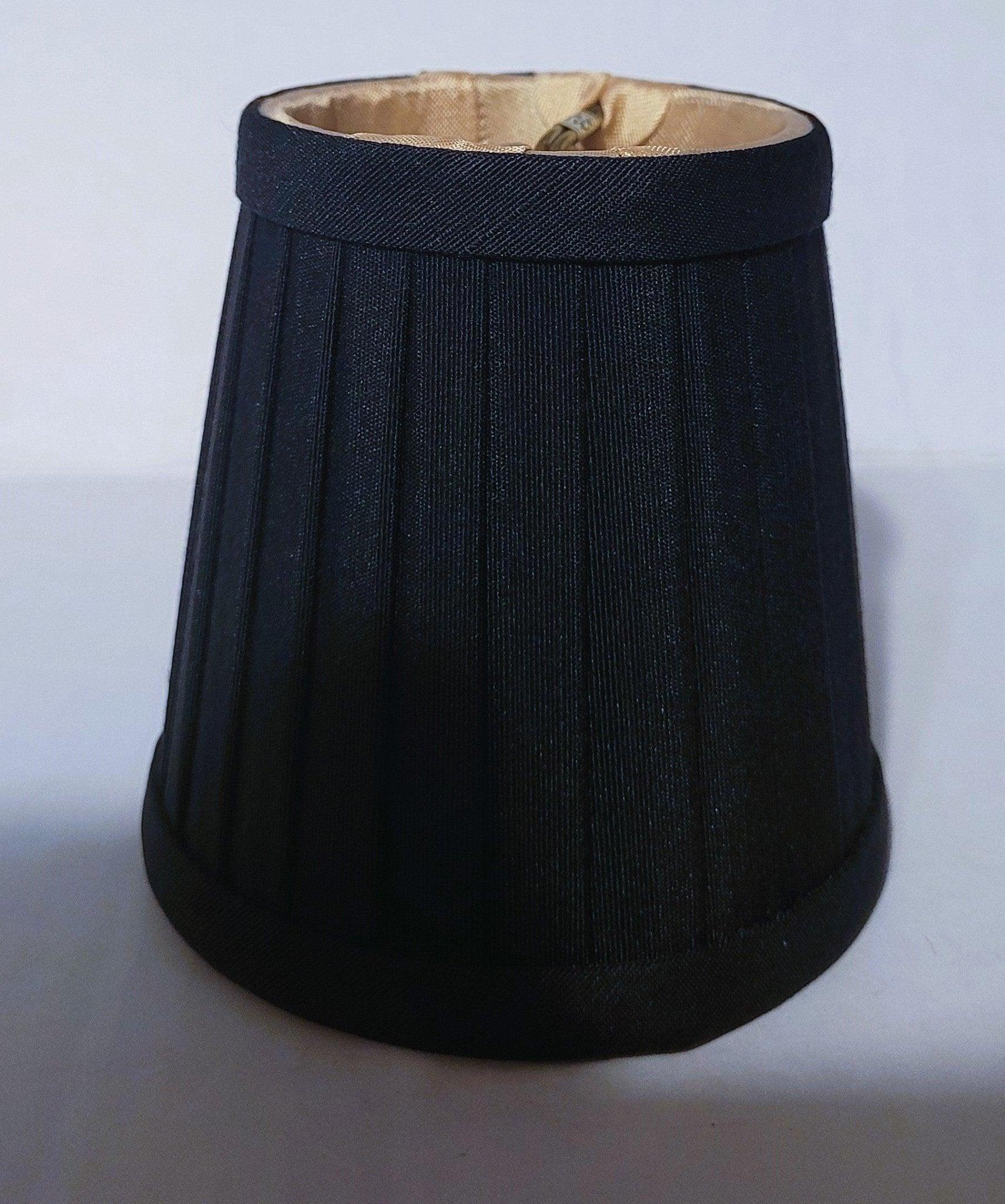 Mini Black Pleat Chandelier Lamp Shades chandelier-lamp-shades Adrianas Specialty Lamp Shades