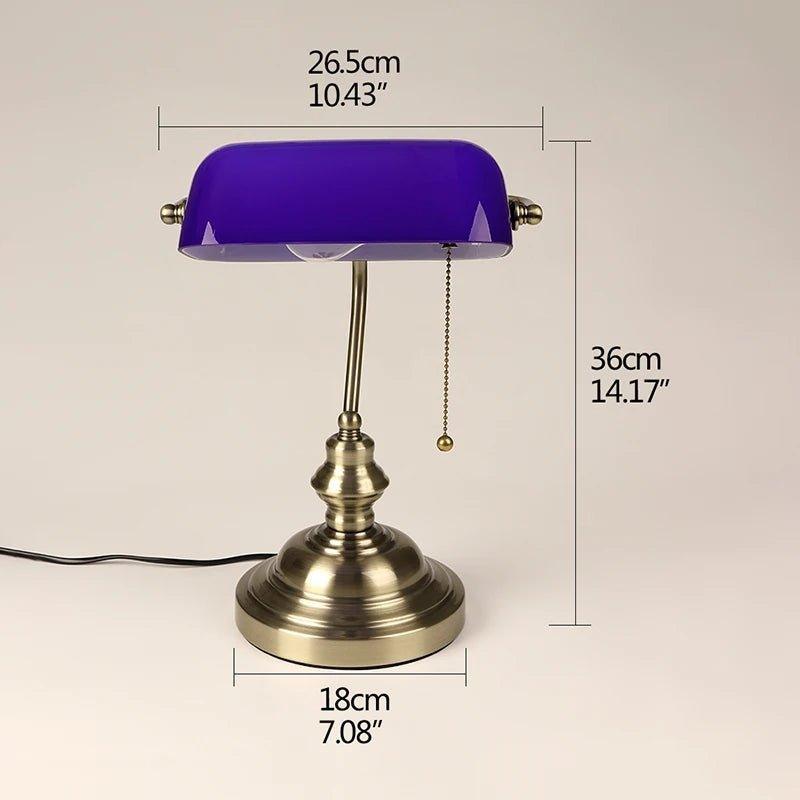 Newrays Green/Blue/Amber/White Glass Banker Lamp Cover bankers-lampshades Adrianas Specialty Lamp Shades