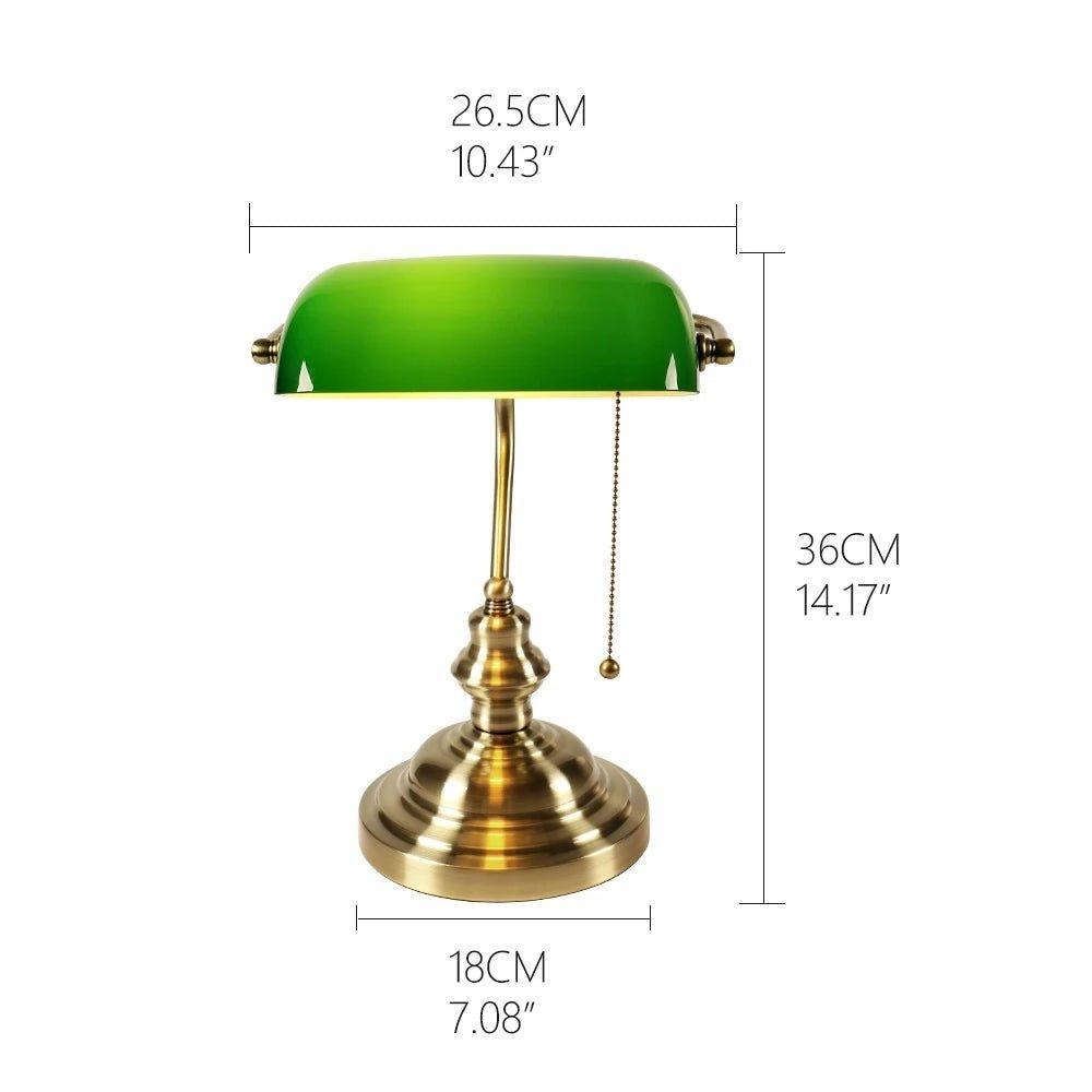 Newrays Green/Blue/Amber/White Glass Banker Lamp Cover bankers-lampshades Adrianas Specialty Lamp Shades