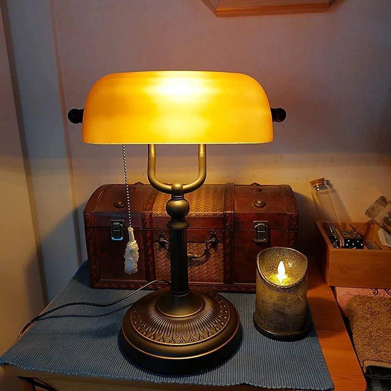 Newrays Green/Blue/Amber/White Glass Banker Lamp Cover bankers-lampshades Adrianas Specialty Lamp Shades