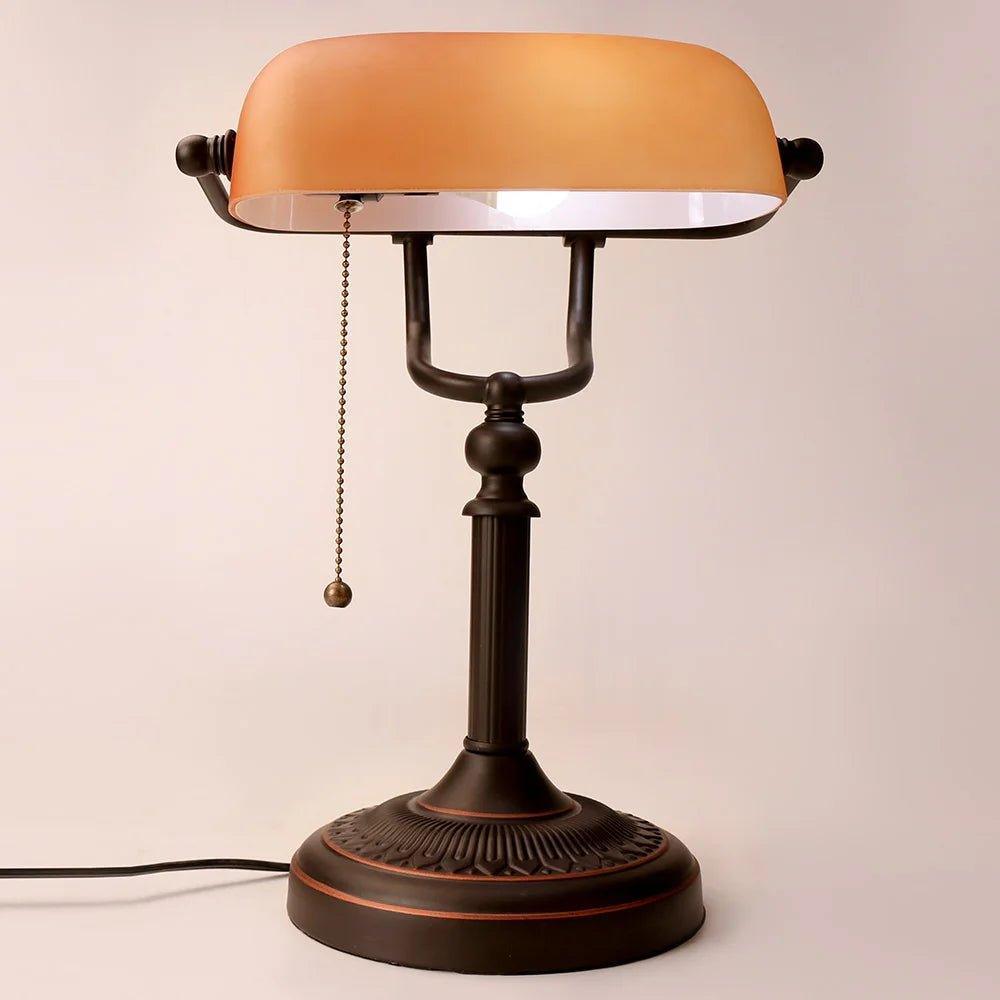 Newrays Green/Blue/Amber/White Glass Banker Lamp Cover bankers-lampshades Adrianas Specialty Lamp Shades