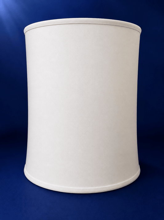 No Hug Silk Drum Lamp Shade | Off White & Egg Shell | 5 Sizes - Adrianas Specialty Lamp Shades