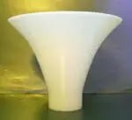 Opal Trumpet Glass Floor Lamp Shade – 8" Diameter, 7½" Height, 2½" Fitter - Adrianas Specialty Lamp Shades