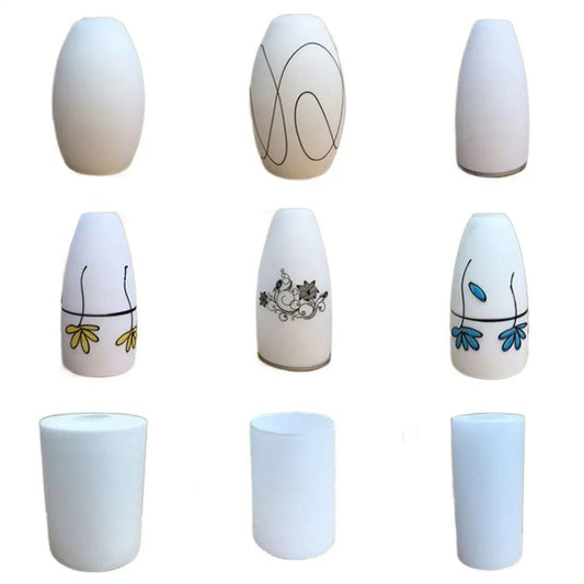 Opening 1 1/2 in Fitter White Glass Shade Replacement pendant lamp shades Adrianas Specialty Lamp Shades
