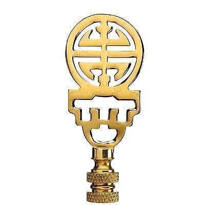 Oriental Lamp Finial | Gold - Tone | Openwork Design | Standard 1/4 - 27 Thread - Adrianas Specialty Lamp Shades
