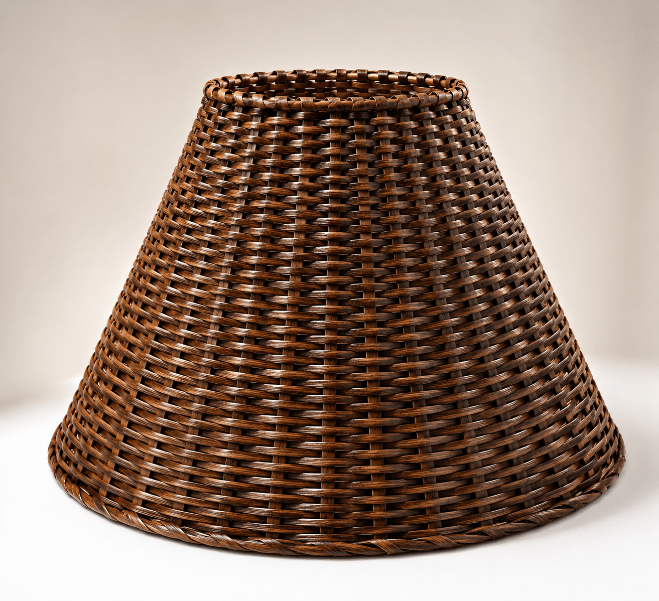 Oval Dark Brown Wicker Lamp Shade - 34448 - Adrianas Specialty Lamp Shades