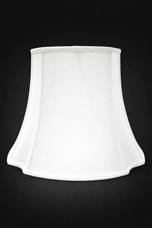Oval Silk Lamp Shade – Tri - Fold Trim, White Sateen Lining | Styles 20402–20326 - Adrianas Specialty Lamp Shades