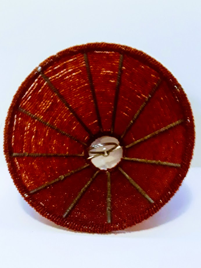 32164 Large Red Beaded Chandelier - Adrianas Specialty Lamp Shades