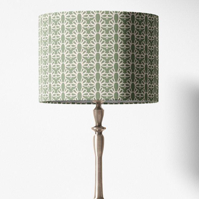 Sage Green Lampshade in FOUNTAIN ARCH | Custom Home Decor drum lamp shades Noble Winter