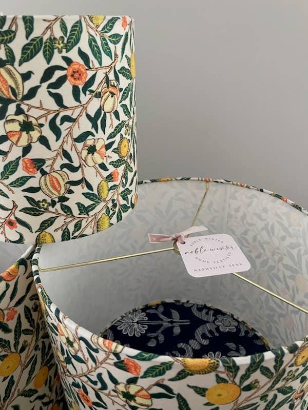 Sage Green Lampshade in FOUNTAIN ARCH | Custom Home Decor drum lamp shades Noble Winter