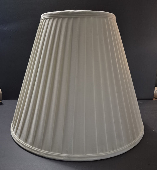 Silk Knife Pleated Lamp Shade – White Lining, Washer Fitter - Adrianas Specialty Lamp Shades