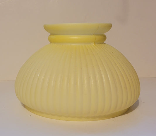 39595 - Soft Yellow Ribbed Student Lamp Shades - Adrianas Specialty Lamp Shades