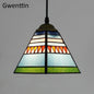 Tiffany Pendant Lights Mediterranean Loft Home Decor Creative Stained Glass Hanging Lamp Bedroom Dining Room Lighting Fixtures stained glass lampshades Adrianas Specialty Lamp Shades F2-D15CM