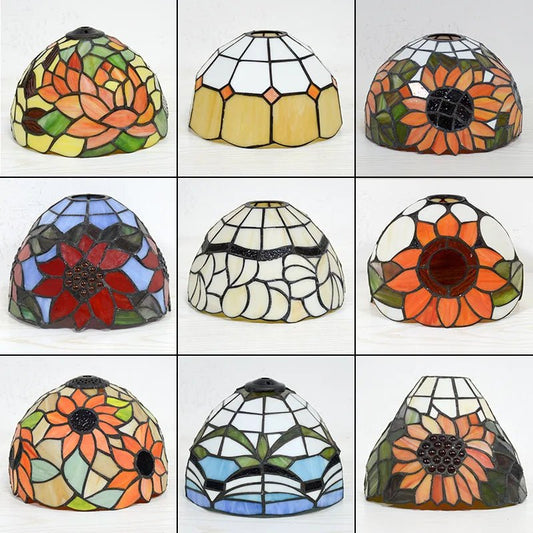 Tiffany Vintage Stained Glass Lampshade for Pendant Light Wall Sconce Stand Light Lamp Shade Indoor Bedside Bedroom Home Decor - Adrianas Specialty Lamp Shades