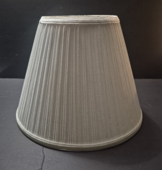White Mushroom Uno Lamp Shade – 12" Bottom, Hard Back, 1½" Uno Fitter - Adrianas Specialty Lamp Shades
