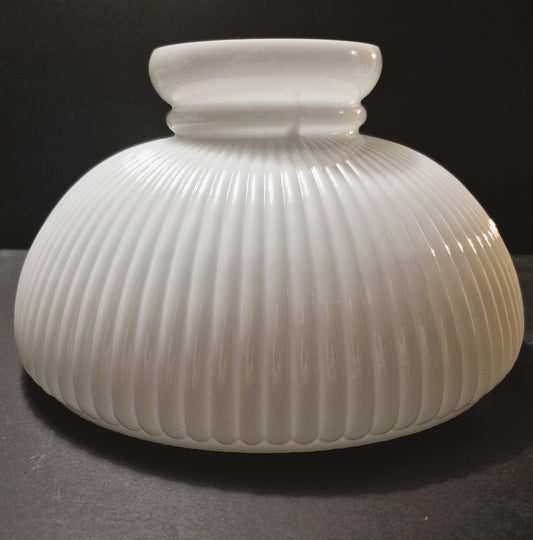 White Ten Inch White Rib Student - Adrianas Specialty Lamp Shades