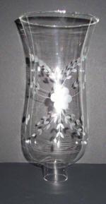 20162 Floral Glass Hurricane Sconces - Adrianas Specialty Lamp Shades