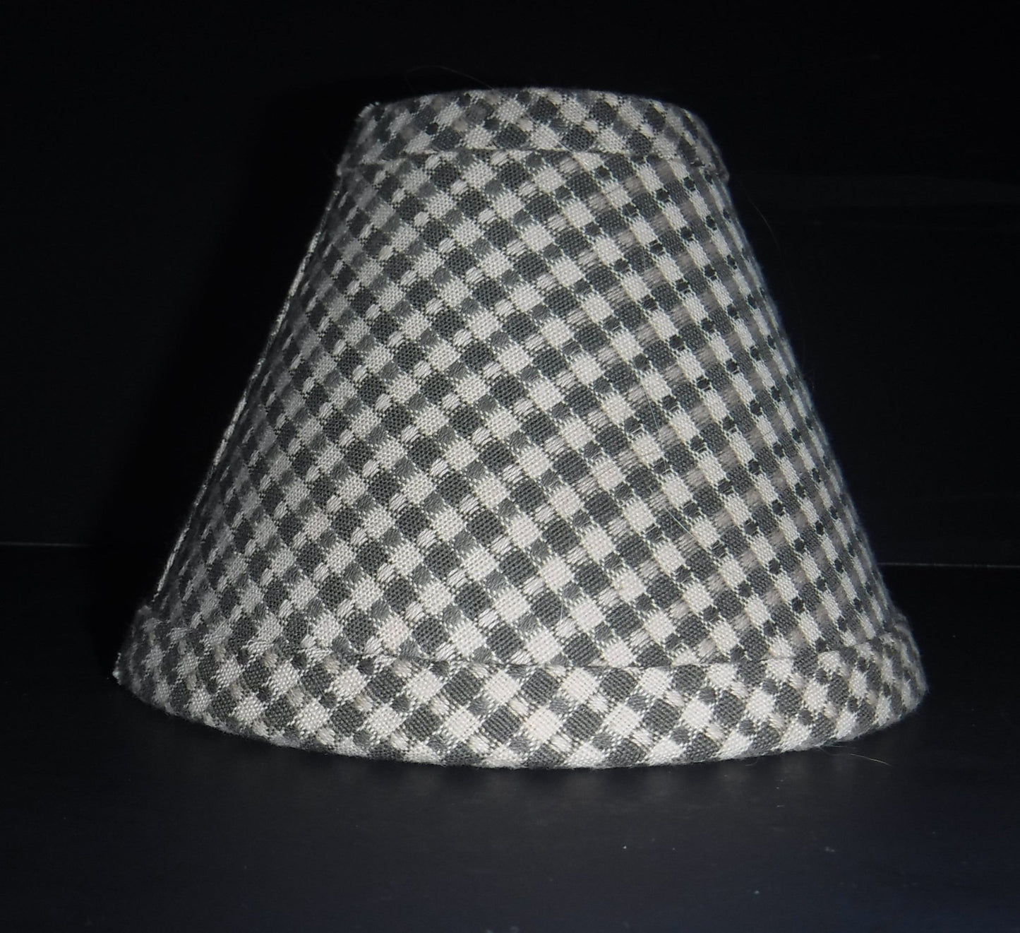 32399 Grey Check Chandelier Shade - Adrianas Specialty Lamp Shades