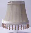 3309 Egg On Bone With Amber Beads ClipOn - Adrianas Specialty Lamp Shades