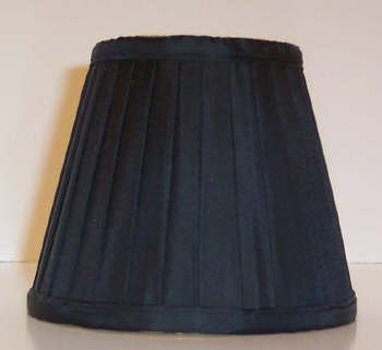 34112 Black Silk Pleat Gold Lined Lampshades - Adrianas Specialty Lamp Shades