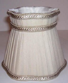 34409 Gallery Top Side Pleat Silk Chandelier - Adrianas Specialty Lamp Shades