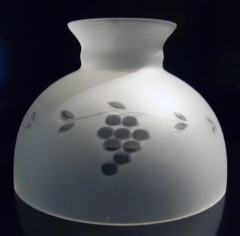 35007 Acid Etched Cut Crystal Grape Cut - Adrianas Specialty Lamp Shades
