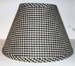 40046 Black Checked Standard Bulb Clip On - Adrianas Specialty Lamp Shades