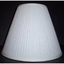 40074 White Mushroom Pleat Table Lamp Shades - Adrianas Specialty Lamp Shades