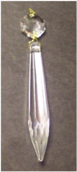6001 Crystal Prism With Brass Pin. Height Includes Jewel - Adrianas Specialty Lamp Shades