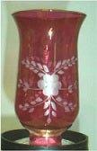 61335 Cranberry Glass glass-sconces-hurricanes Adrianas Specialty Lamp Shades