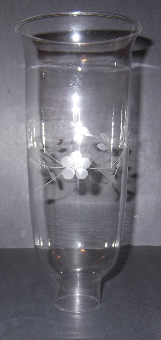 61344 Nine Inch Hurricane Floral Cut - Adrianas Specialty Lamp Shades