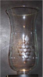 61347 Ten Inch Hurricane Lamp Shade Grape Cut - Adrianas Specialty Lamp Shades