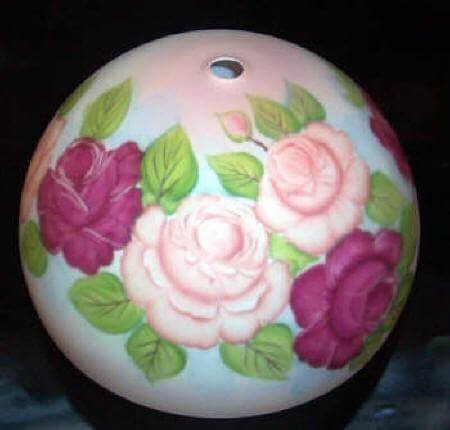64715 Pink And Burgundy Roses Dome - Adrianas Specialty Lamp Shades