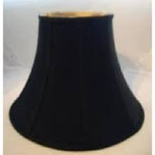 68666 Black Silk Bell Table Lamp Shades - Adrianas Specialty Lamp Shades