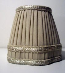 68774 French Beige Chandelier Shade With Gallery - Adrianas Specialty Lamp Shades