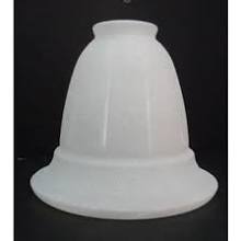 81256 Glass Replacement Frosted Ribbed Bell Shades - Adrianas Specialty Lamp Shades