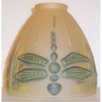 61929 Hand Painted Champagne Dragonfly reverse-painted-lamp-shades Specialty Lamp Shades 