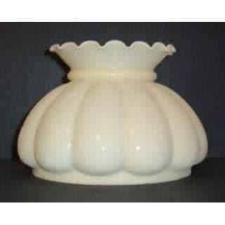 B00302 7 Inch Crimp Top Cream Mellon Lamp Shades - Adrianas Specialty Lamp Shades